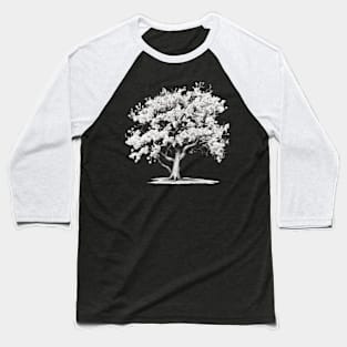 Nature's Blossom - Tranquil Tree and Blossom Design Baseball T-Shirt